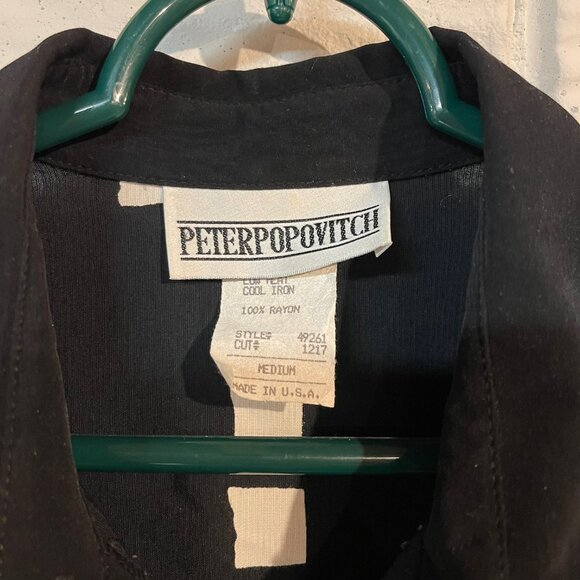 Vintage Peter Popovitch Graphic Button Down Blouse - Size M - Picture 3 of 4